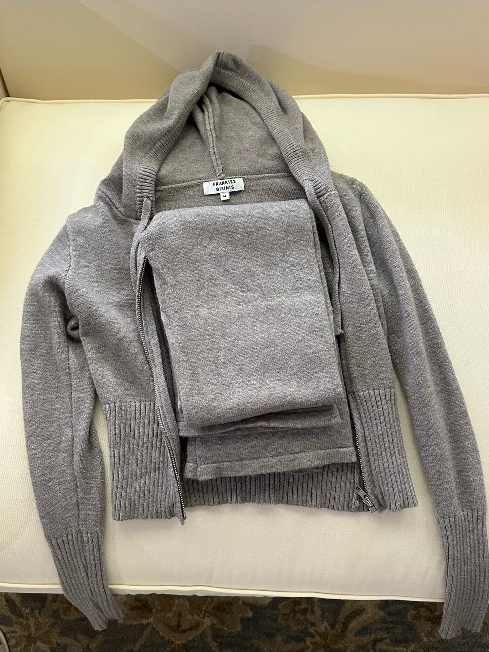Frankies Bikinis - Cropped Zip Hoodie Sweater Set